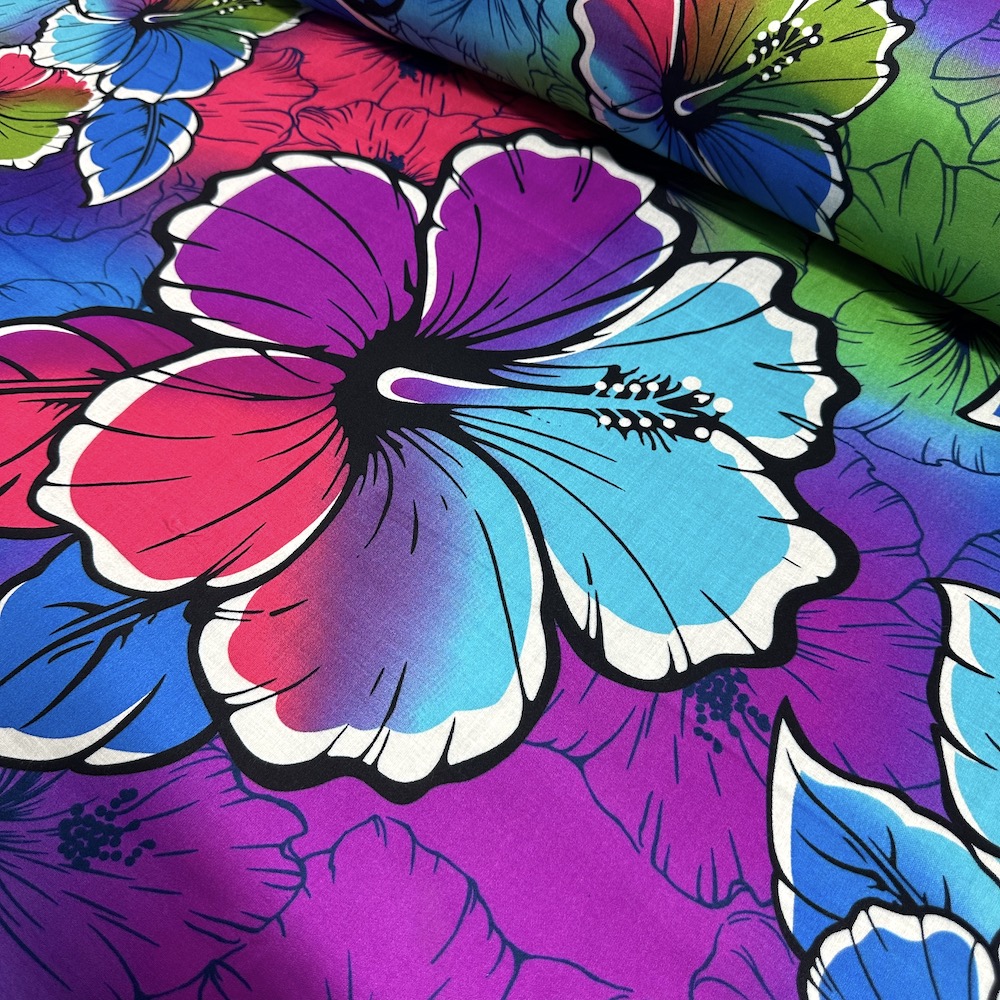 Fibrane Imprimée Hibiscus Jumbo Flower