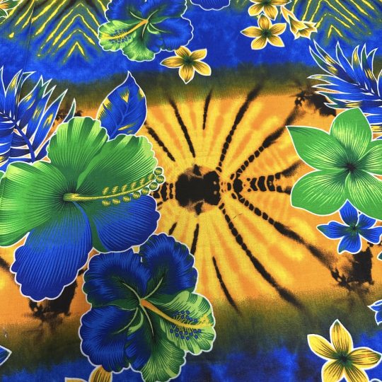 Fibrane Hibiscus Tropicale Multicolore Tie & Dye Jaune — vue 5