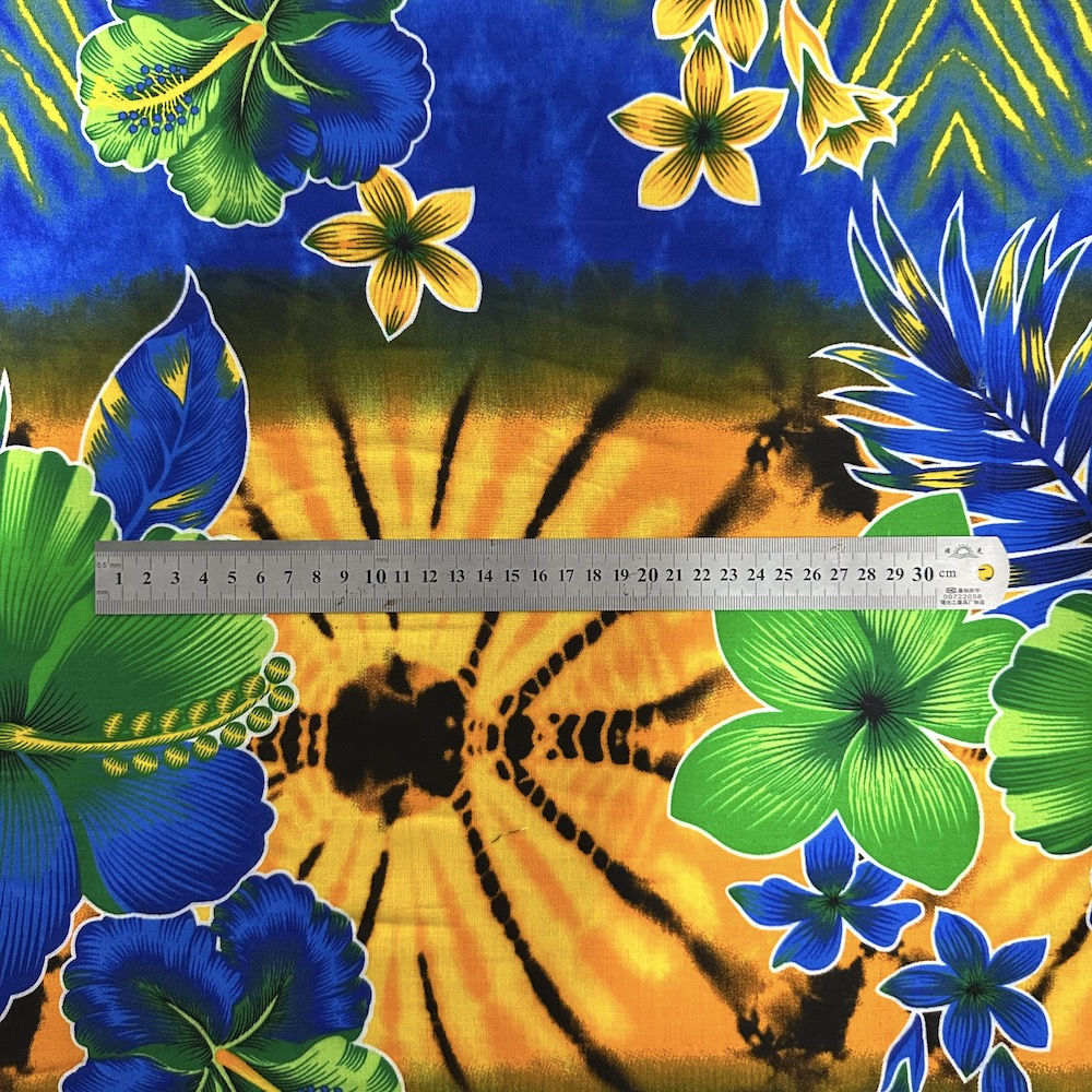 Fibrane Hibiscus Tropicale Multicolore Tie & Dye Jaune — vue 7